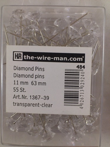 Diamond pins 11 mm L 6.3 cm 55 p.